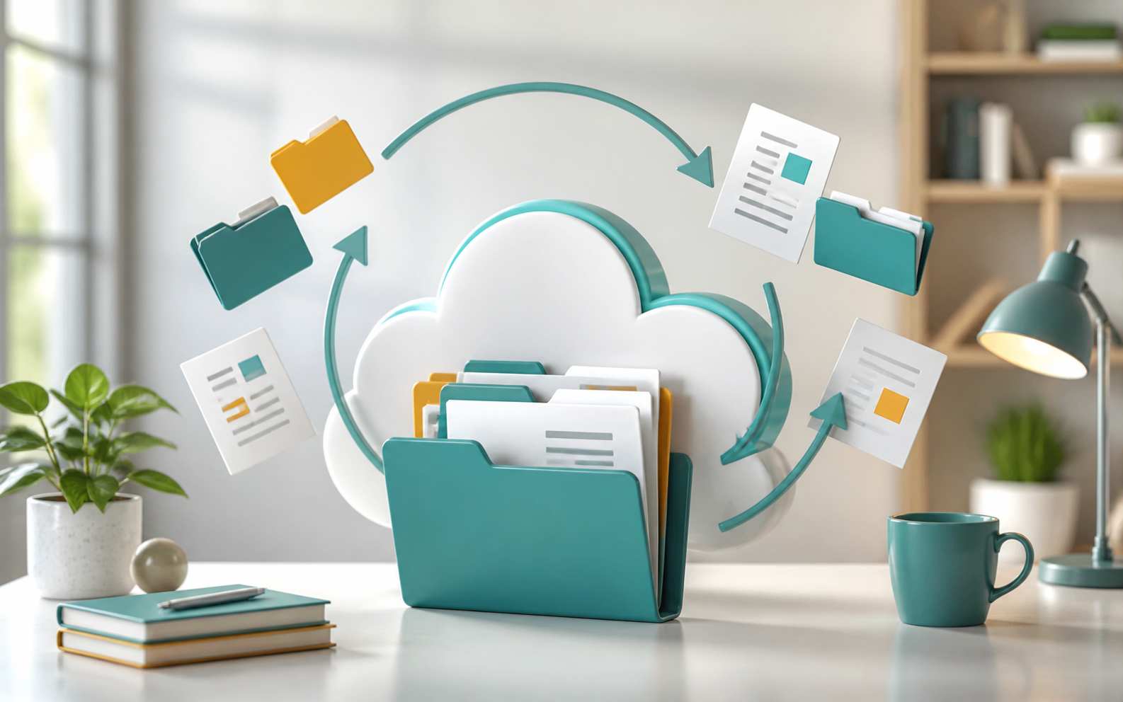 Cloud file storage with folders and documents syncing